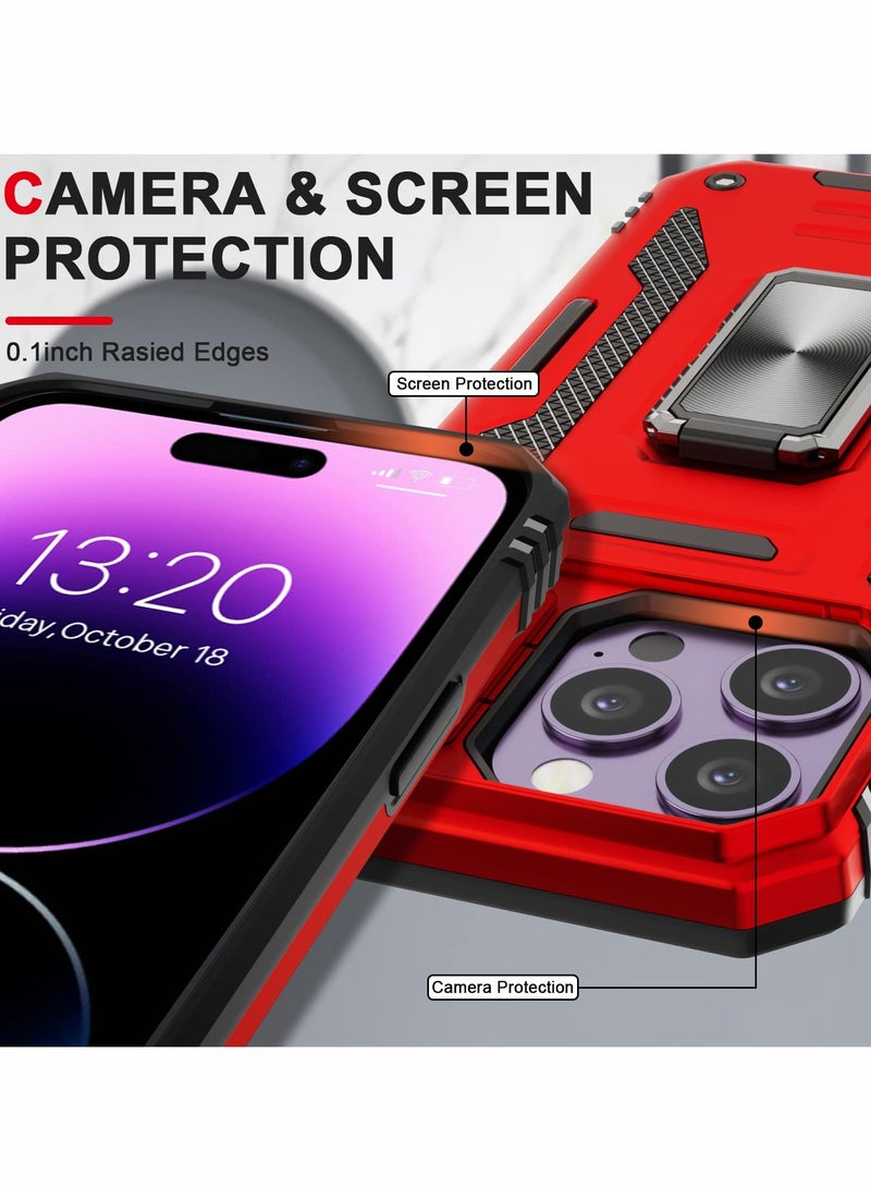 Excefore Case for iPhone 14 Pro Max Case with Camera Cover, Cover with Screen Protector Heavy Dut Protective Phone Case with Kickstand for Apple iPhone 14 Pro Max - Image 2