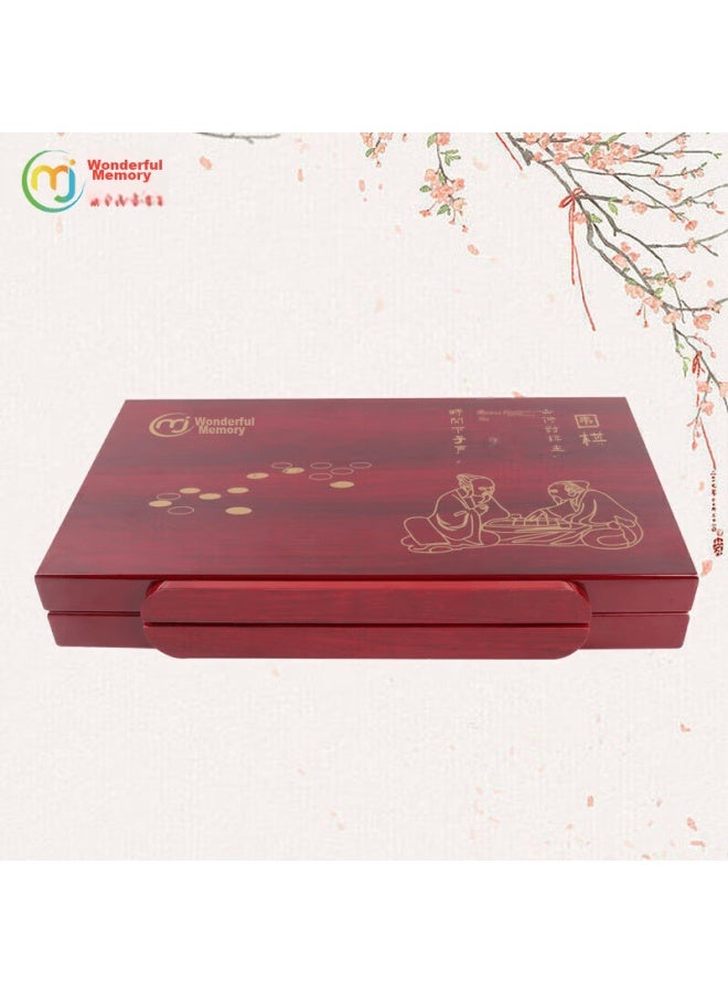 Wonderful Notes Miaoji Go And Gomoku Complete Set With Imitation Jade Chess Pieces And Wooden Drawer-style Board, Gift Box Included Mj8292 - Image 3