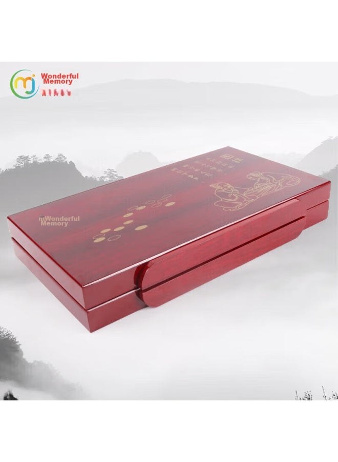 Wonderful Notes Miaoji Go And Gomoku Complete Set With Imitation Jade Chess Pieces And Wooden Drawer-style Board, Gift Box Included Mj8292 - Image 4