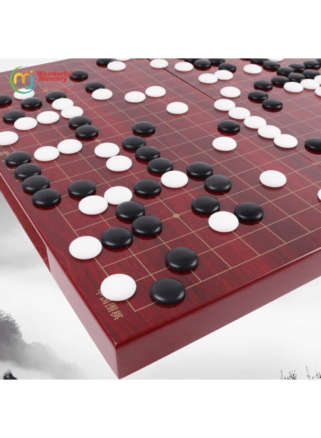 Wonderful Notes Miaoji Go And Gomoku Complete Set With Imitation Jade Chess Pieces And Wooden Drawer-style Board, Gift Box Included Mj8292 - Image 5