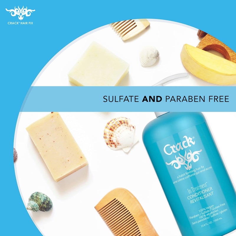 Crack HAIR FIX Conditioner with Pump Bottle | Intense Hydration & Frizz Control | Strengthens, Detangles & Restores Shine | Sulfate-Free, Vegan, Cruelty-Free & Made in USA | 33.8 Oz - Image 3