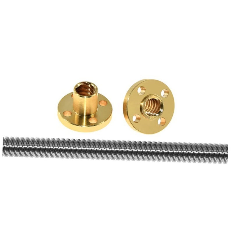 Stainless Steel Lead Screw Rod 20x0.8cm with Nut for 3D Printer - Image 5