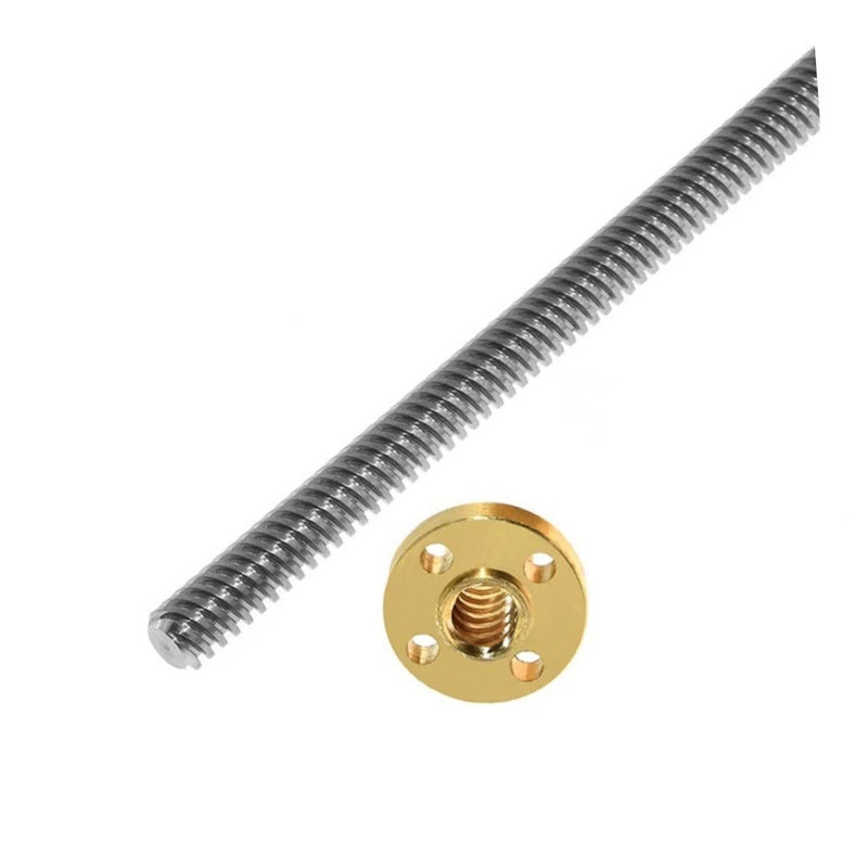 Stainless Steel Lead Screw Rod 20x0.8cm with Nut for 3D Printer - Image 4