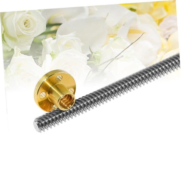 Stainless Steel Lead Screw Rod 20x0.8cm with Nut for 3D Printer - Image 3