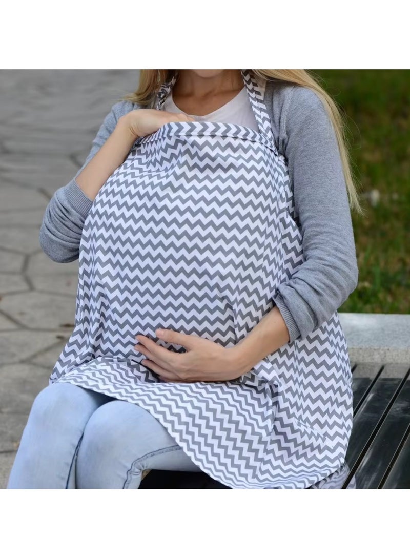 شيكو غطاء رضاعة وساتر للآم قطني مريح وقابل للتعديل مع حقيبة حمل - Image 2