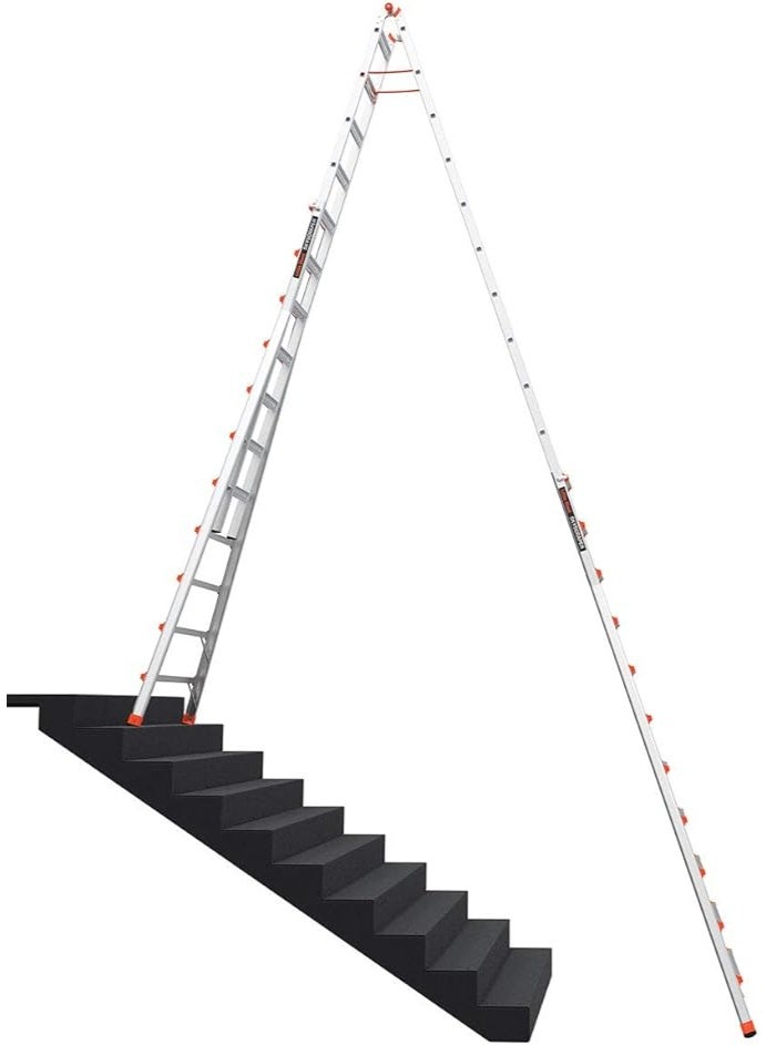 Euro Star Little Giant Ladders, SkyScraper, M21, 11-21 Foot, Stepladder, Aluminum, Type 1A, 300 lbs Weight Rating, (10121),Gray - Image 5