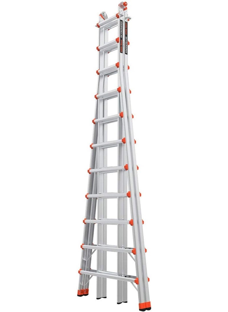 Euro Star Little Giant Ladders, SkyScraper, M21, 11-21 Foot, Stepladder, Aluminum, Type 1A, 300 lbs Weight Rating, (10121),Gray - Image 4