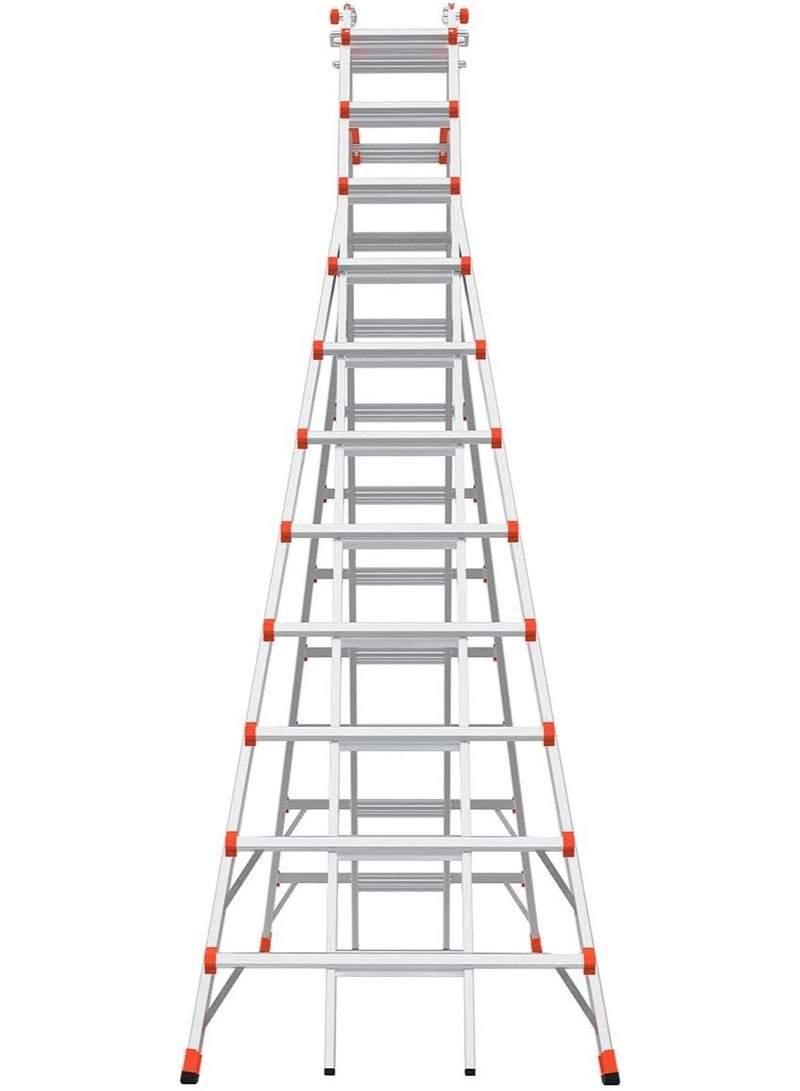 Euro Star Little Giant Ladders, SkyScraper, M21, 11-21 Foot, Stepladder, Aluminum, Type 1A, 300 lbs Weight Rating, (10121),Gray - Image 2