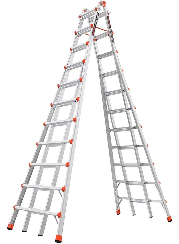 Euro Star Little Giant Ladders, SkyScraper, M21, 11-21 Foot, Stepladder, Aluminum, Type 1A, 300 lbs Weight Rating, (10121),Gray - Image 1