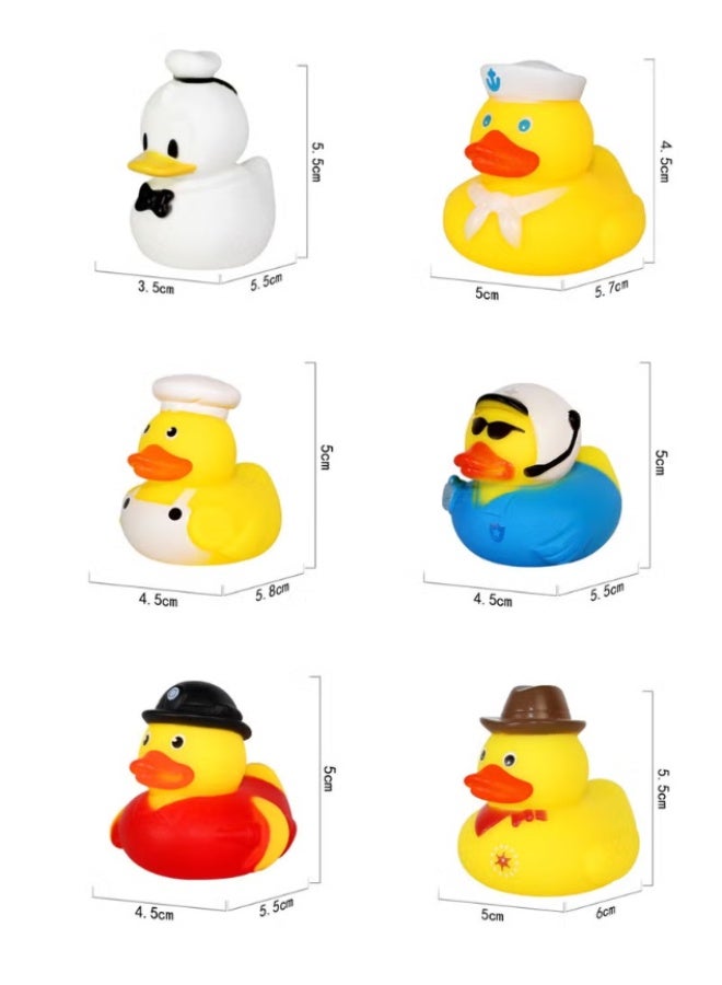 6-Piece Little Yellow Duck Bath Toys, Fun Role-Playing Water Toys for Kids, Ideal for Bath/Swimming/Water Play - Image 5