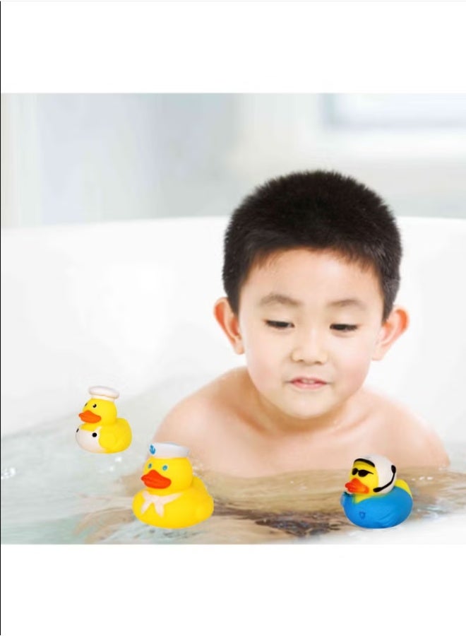 6-Piece Little Yellow Duck Bath Toys, Fun Role-Playing Water Toys for Kids, Ideal for Bath/Swimming/Water Play - Image 3