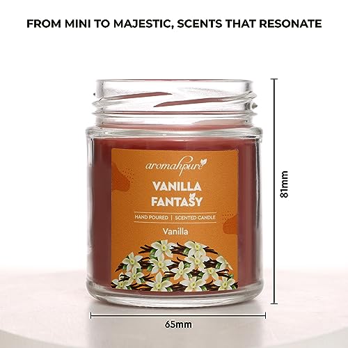 Aromahpure Scented Candle (45 hrs) (100% Soy Wax)- Handcrafted | Smoke-Free | Vanilla Fantasy- Vanilla Fragrance Candles for Home & Gift Sets - Image 2