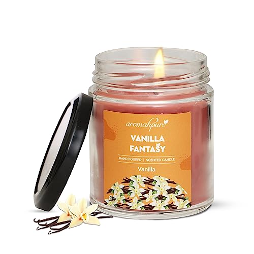 Aromahpure Scented Candle (45 hrs) (100% Soy Wax)- Handcrafted | Smoke-Free | Vanilla Fantasy- Vanilla Fragrance Candles for Home & Gift Sets - Image 1