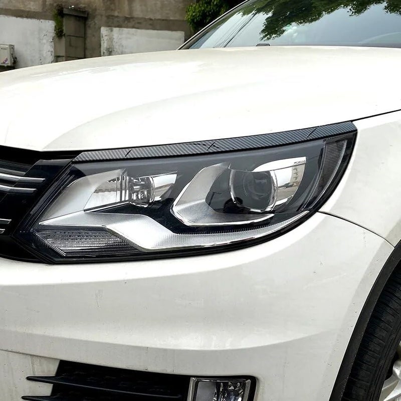 DEMULAX Gloss Black Headlight Eyelid Trim for VW Tiguan MK1 - Image 4