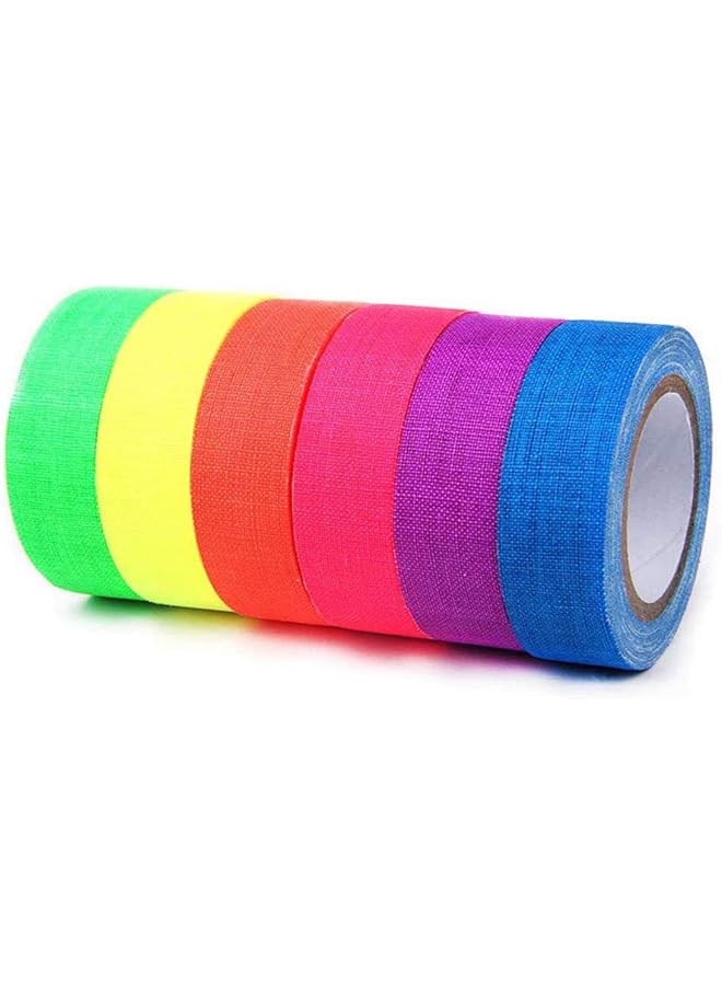 إيروريكس شريط لاصق ملون وشريط رسام وشريط فني وحرف يدوية وعلامات وترميز ألوان وشريط قوس قزح ذاتي اللصق للأطفال والمعلمين والرسامين والفصول الدراسية والمختبرات للاستخدام في تحديد الهوية، 6 لفات - Image 2