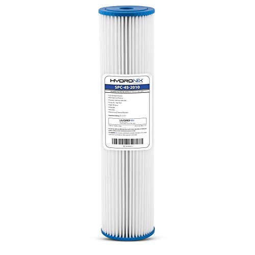 Hydronix SPC-45-2010 Pleated Water Filter Whole House Commercial Industrial Washable and Reusable 4.5" x 20" - 10 micron - Image 2