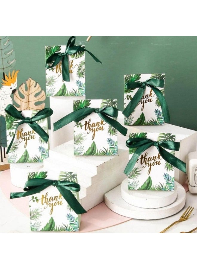 Satyam Kraft SATYAM KRAFT 20 Pcs Green Decorative Folding Paper Gift Boxes with Ribbon | Elegant Packaging for Chocolates, Dry Fruits, Wedding, Birthday & Return Gifts (Pack of 20, Green) - Image 1