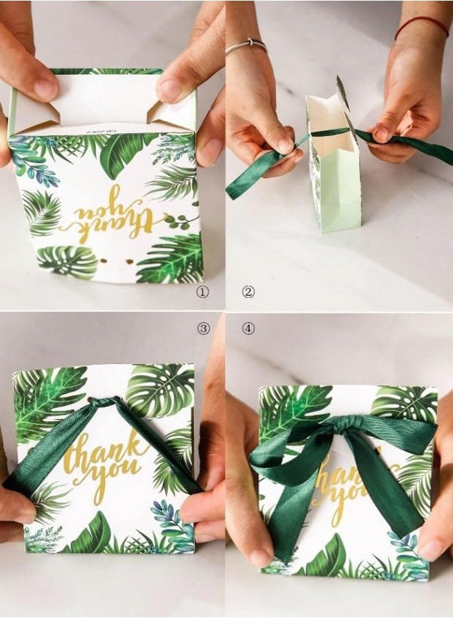 Satyam Kraft SATYAM KRAFT 20 Pcs Green Decorative Folding Paper Gift Boxes with Ribbon | Elegant Packaging for Chocolates, Dry Fruits, Wedding, Birthday & Return Gifts (Pack of 20, Green) - Image 4