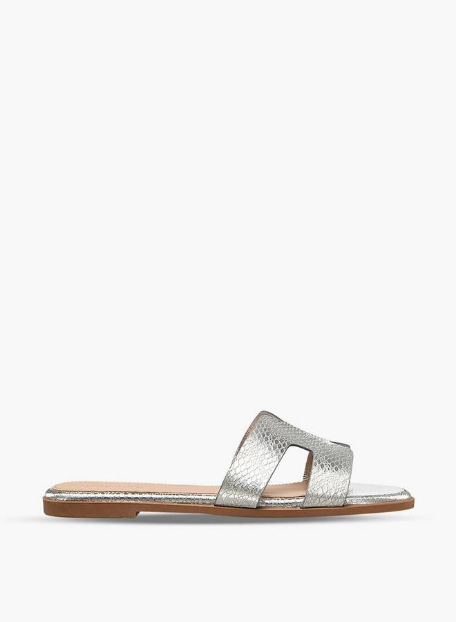 Paprika Women Textured Slip-On Sandals - Image 3