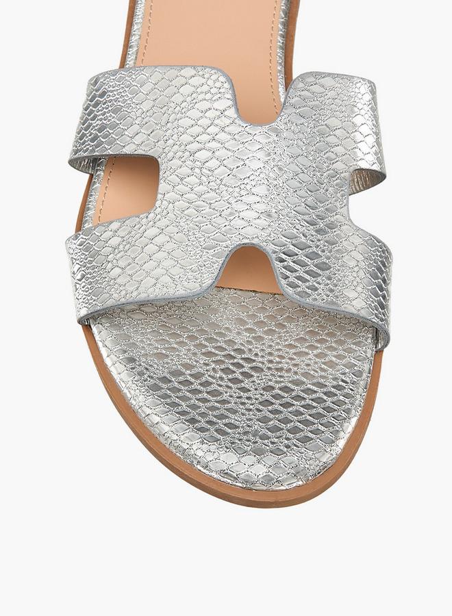 Paprika Women Textured Slip-On Sandals - Image 4