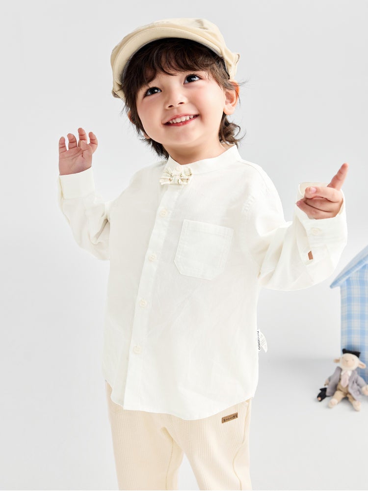 بالابالا قميص بربطة عنق كاروهات قابلة للإزالة للأولاد - Image 2