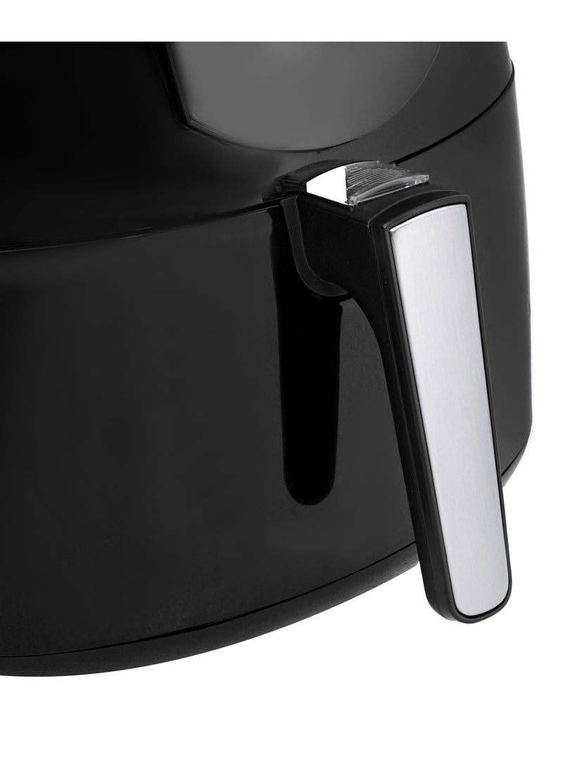 Home Air fryer  Power: 1800 watts. The capacity of the basket is 5.5 liters. The capacity of the drum is 6.5 liters. Multifunctional: frying, baking, grilling and roasting with little or no oil. Pre-prepared cooking programs: French fries, ribs, shrimp, cake, thighs, meat, fish. It features a timer with a bell for 60 minutes. The variable temperature can be controlled from 80-200 ° C. Equipped with a large handle. Easy to clean by placing the basket and bowl in the dishwasher. It has a very large non-stick basket with a capacity of 5.5 liters and a bowl of 6.5 liters. Calorie saving: Up to 80% fewer calories than traditional frying.  - Image 3