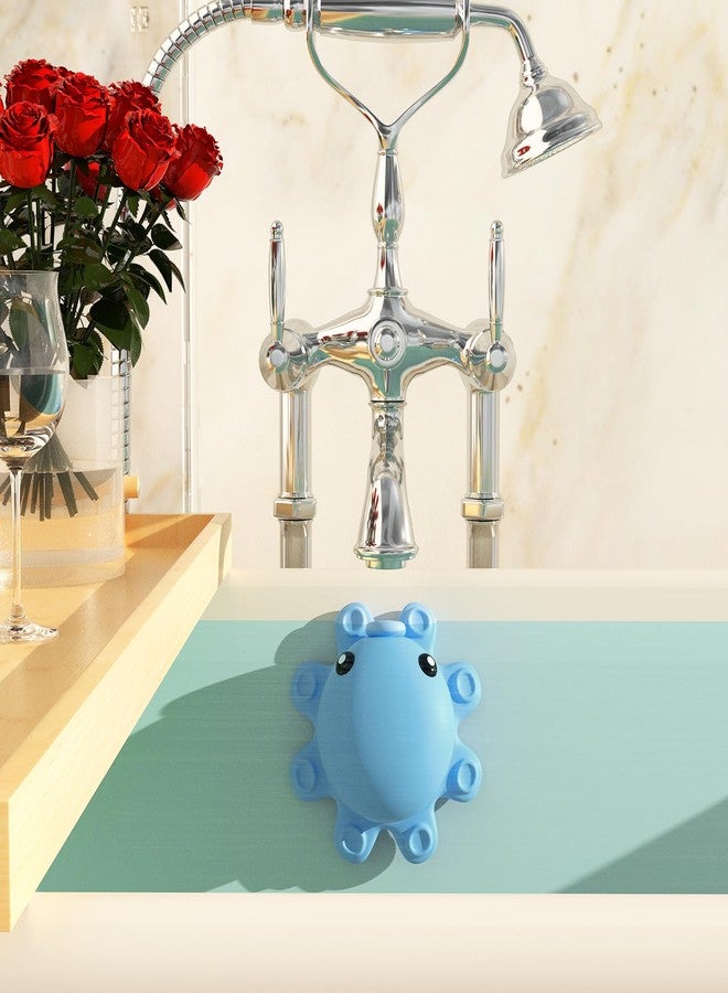 Abalter Bathtub Overflow Drain Cover - Silicone Bathroom Overflow Cover for Bath Tub, Bathroom Spa Accessories, Adds Inches of Water for Deeper Bath，Baby Blue - Image 5
