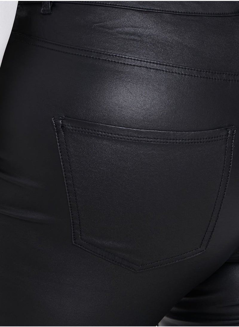 Vero Moda Curve - High Waist Skinny Coated Jeans - Image 1
