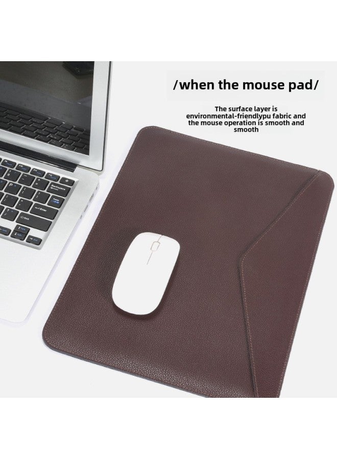 Macbook Laptop Bag For Apple Pro 14-inch Protective Cover Lenovo Air 13-inch Liner Bag-Color:Horizontal Yellow (liner Bag) Two-layer Genuine Leather Envelope-Applicable Model:14 Inches  - Image 5