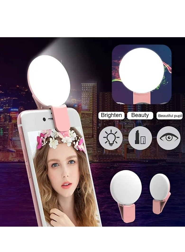Selfie Ring Light, Battery Operated LED Fill Light For Mobile Phone,Portable Clip-on Selfie Fill Light  - Image 4