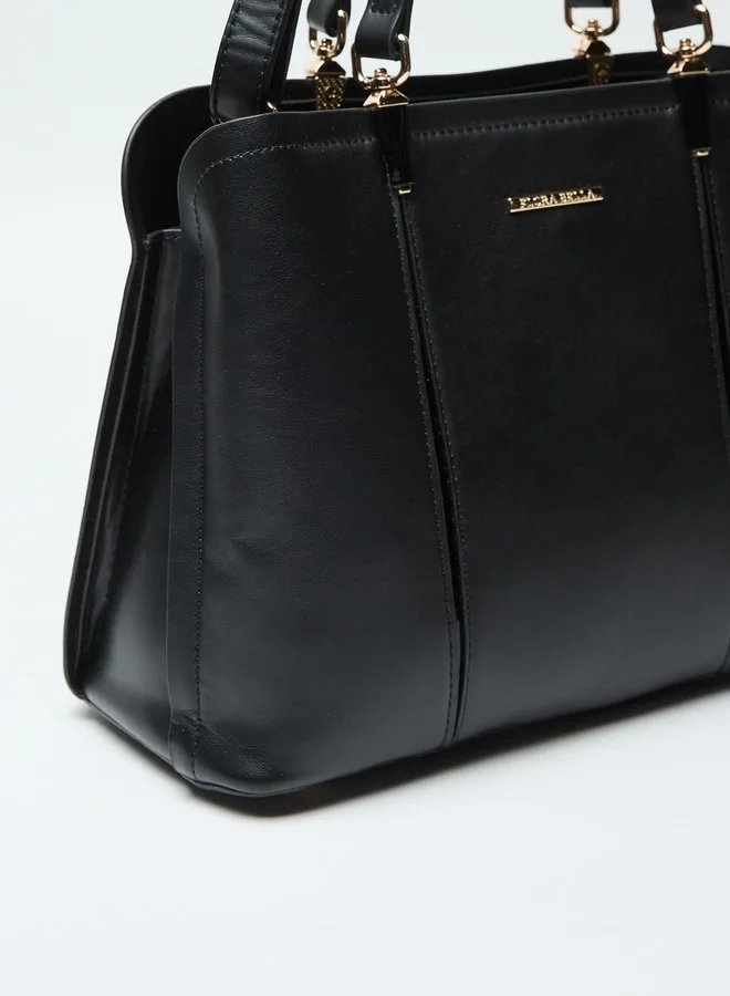 Flora Bella By Shoexpress Solid Tote Bag with Detachable Handle and Zip Closure