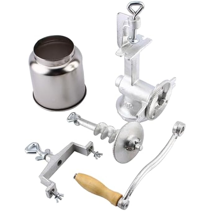 Zerodis Grain Grinder Adjustable Manual Corn Nut Flour Mill Tool For Kitchen Grinding Coffee Beans Mung Beans Sesames Made Of Eletroplating Cast Iron For Home Use - Image 3