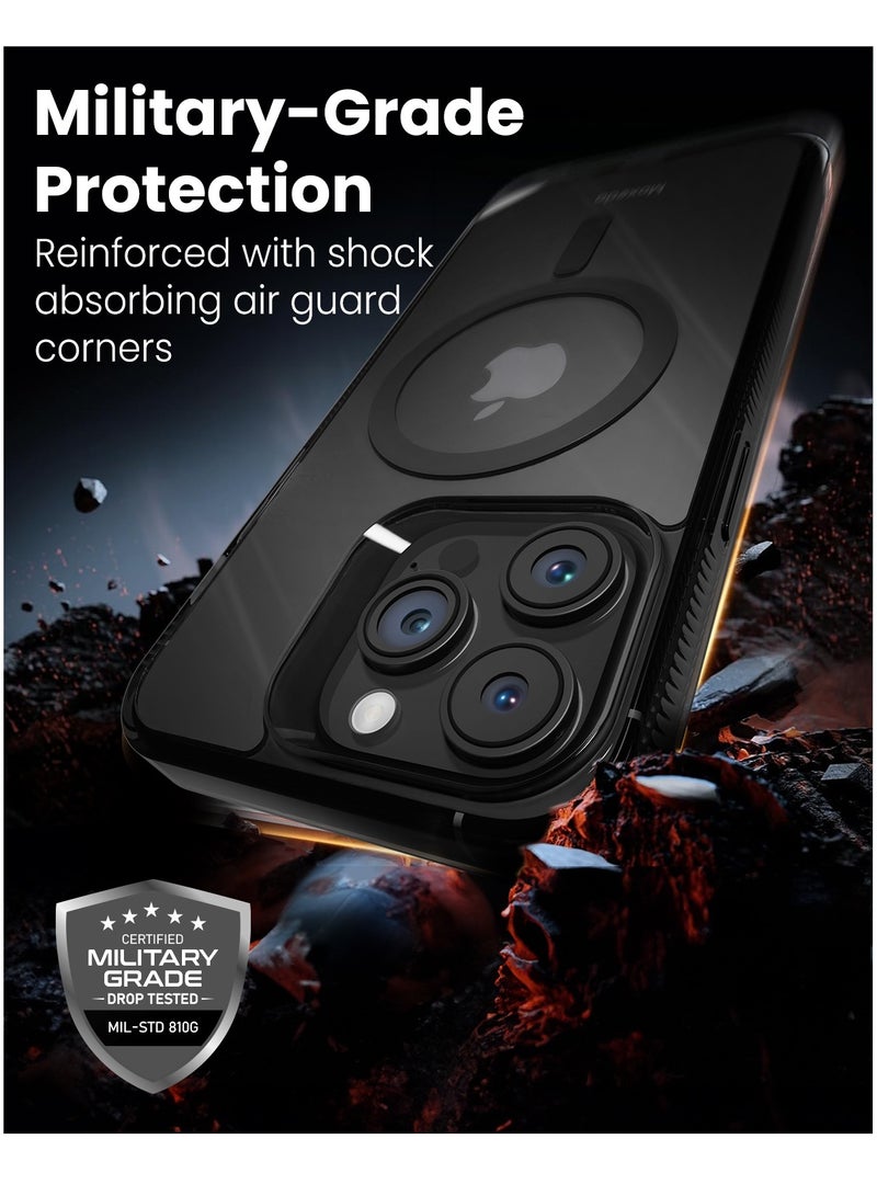 Moxedo Moxedo Magnetic Protective Case 360 Protection Clear Case Hard PC with Built-in Strong Magnets Compatible with Magnetic Safe Designed for iPhone 14 Pro Max 6.7 inch (Black)  - Image 5