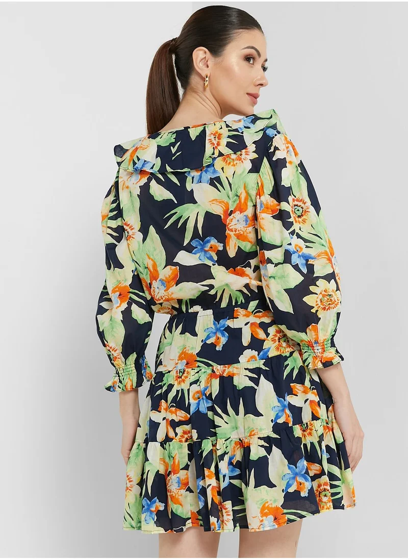 Lauren Ralph Lauren Tiered Printed Dress