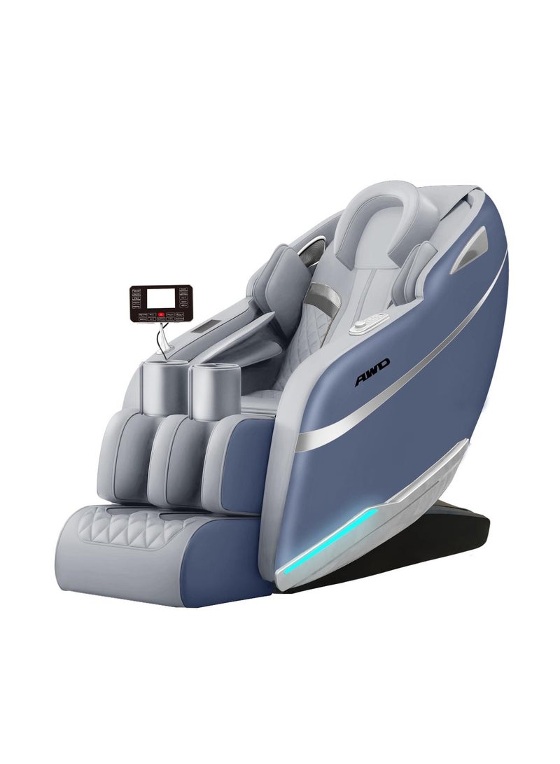 AWD كرسي مساج كامل الجسم 2D مع وسائد هوائية بتقنية انعدام الجاذبية، شحن لاسلكي، مكبرات صوت بلوتوث، حامل موبايل، مساج من الرأس إلى القدمين، ضمان لمدة 2 سنوات - Image 1