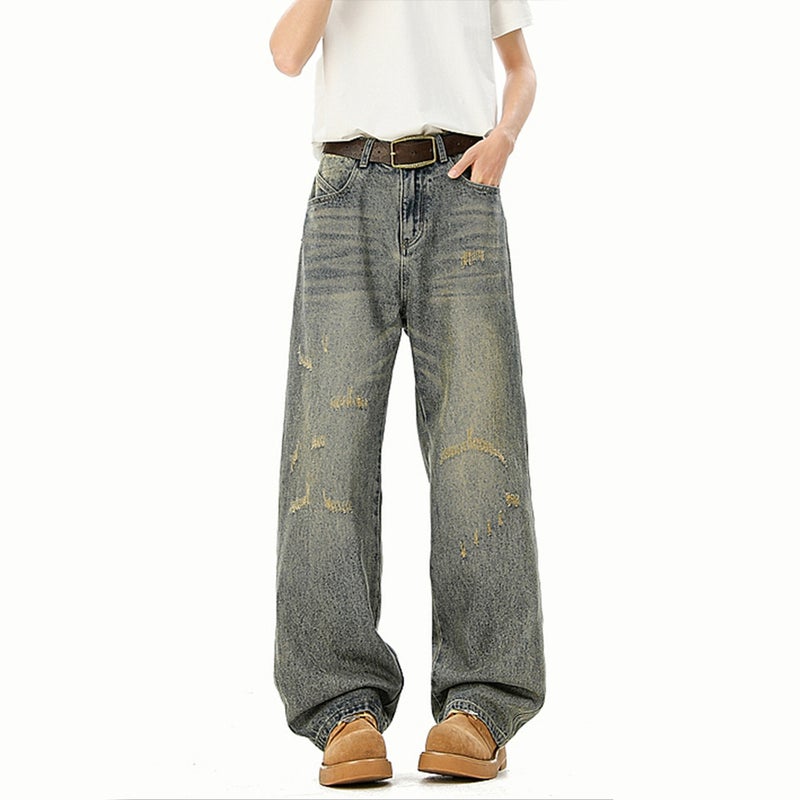 Unisex Classic Denim Jeans Loose Fit Daily Outdoor Wear - Image 3