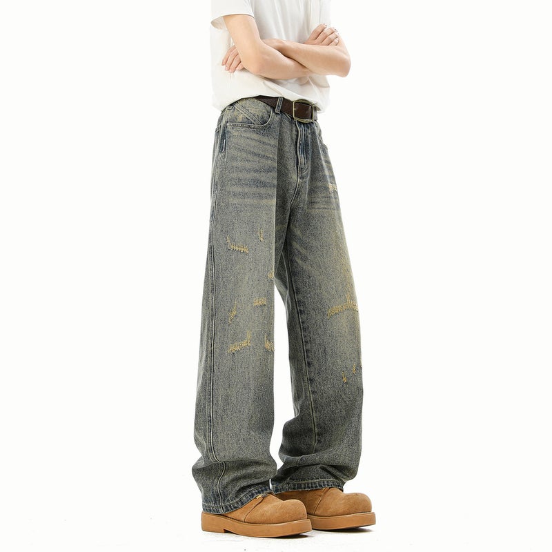 Unisex Classic Denim Jeans Loose Fit Daily Outdoor Wear - Image 1