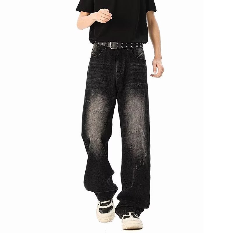 Unisex Classic Denim Jeans Loose Fit Daily Outdoor Wear - Image 2