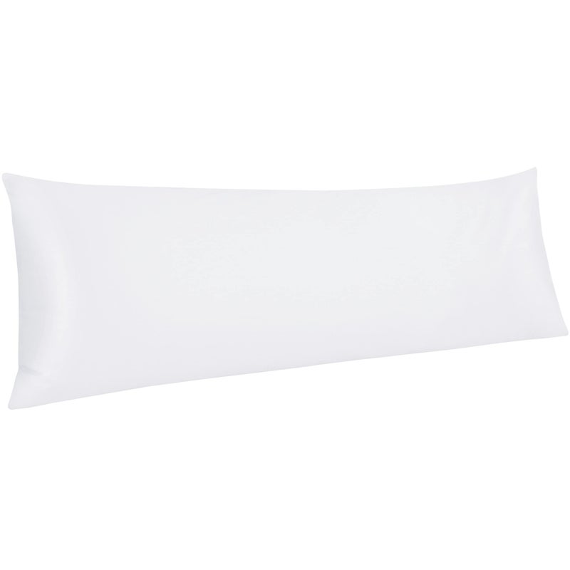 NTBAY Egyptian Cotton Body Pillowcase - 500 Thread Count Cotton Body Pillow Cover - Soft and Breathable Envelope Closure Body Pillowcase for Adults, 20x54 Inches, White - Image 1