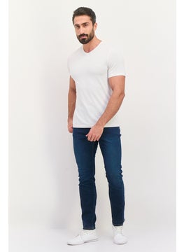 LEE Men Slim Fit Washed Stretchable Jeans, Blue  - Image 4