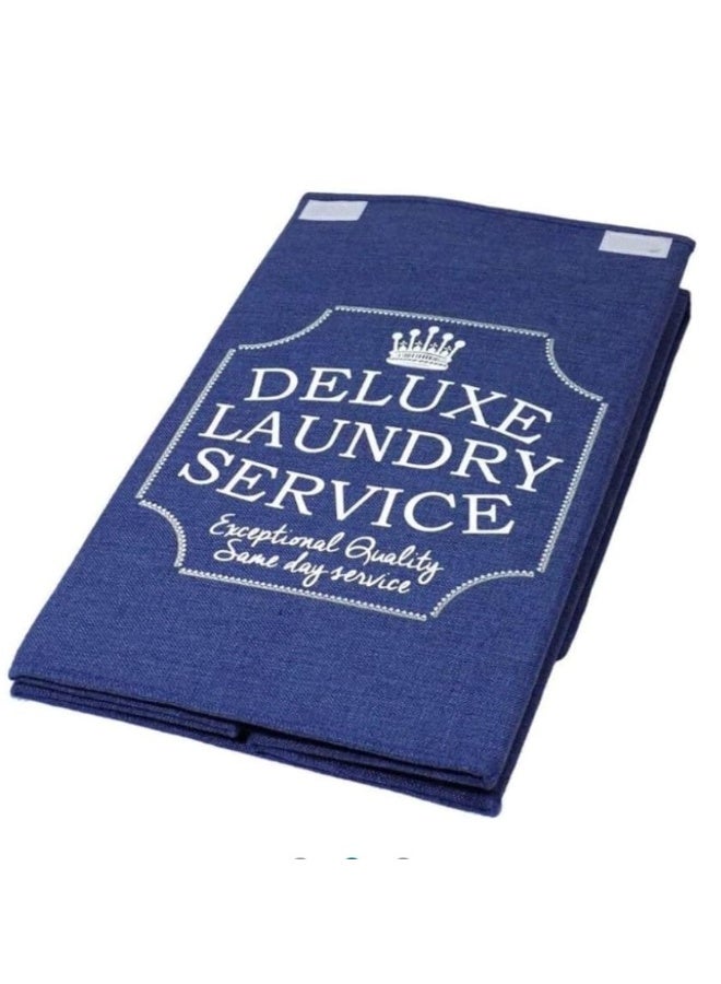 Blue 70 Litre Large Laundry Basket with Canvas Fabric And Sturdy Rope Handles ,70 Liter Foldable Laundry Hamper for Clothes, Towels,Linen ,Multipurpose Storage Bin for Toys - Image 4