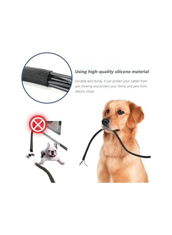 promass Cable Organizer, Strong Braided 50CM-1/2 Inch Wire Cable Management，Self-Wrap Cord Hider for Wire Organizer, 10 Reusable Cable cover Included for TV/PC/Home Theater/Automobile - Image 4