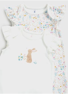 mothercare Wild Flower Rompers - 2 Pack  - Image 3