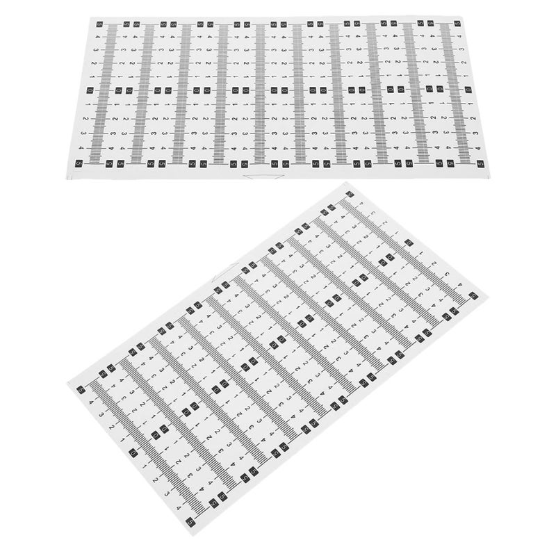 Self Adhesive Double Scale Ruler Stickers Waterproof Metric Measuring Tape White Background 21 Strips - Image 2