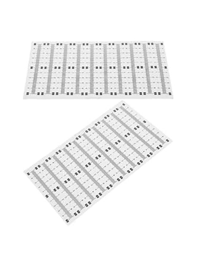 Self Adhesive Double Scale Ruler Stickers Waterproof Metric Measuring Tape White Background 21 Strips - Image 1