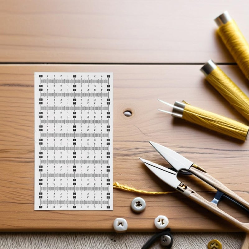 Self Adhesive Double Scale Ruler Stickers Waterproof Metric Measuring Tape White Background 21 Strips - Image 5