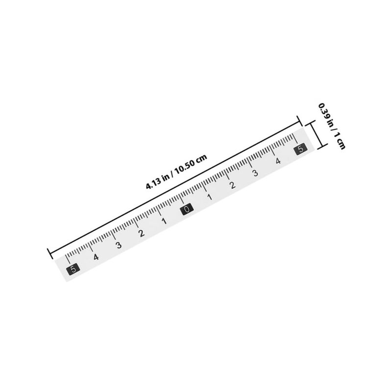 Self Adhesive Double Scale Ruler Stickers Waterproof Metric Measuring Tape White Background 21 Strips - Image 3