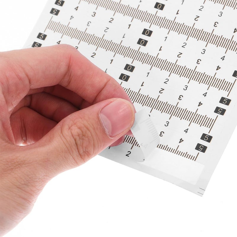 Self Adhesive Double Scale Ruler Stickers Waterproof Metric Measuring Tape White Background 21 Strips - Image 4