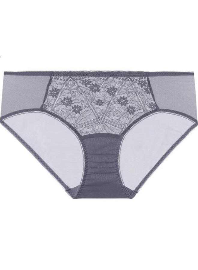 AIMER Women'S Lace Mesh Cotton Crotch Thin Low-Rise Panties Am237721 Gray 165 - Image 1
