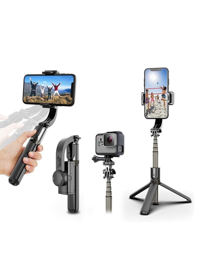 ELTRAZONE Selfie Stick Gimbal Stabilizer, 360° Rotation Tripod with Wireless Remote, Portable Phone Holder, Auto Balance 1-Axis Gimbal for Smartphones Tiktok Vlog Youtuber Live Video Record  - Image 1